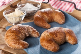 Bezglutenowe rogale drożdżowe bez nadzienia, komplet 3 sztuk, bez nabiału