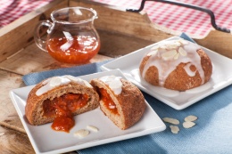 Bezglutenowe pączki pieczone OWOCOWE zestaw 5 sztuk, bez nabiału