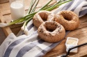 Bezglutenowy bajgiel "ZŁOCISTY" Lady Baker, wegański, z mąki bio kukurydzianej i bio tapioki, z bio oliwą z oliwek