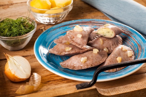 Bezglutenowe PIEROGI UKRAIŃSKIE BIO wegańskie zestaw 6 sztuk