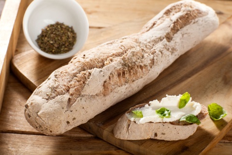 Bagietka bezglutenowa "FRANCUSKA" Lady Baker, z bio tapioki, mąk bio z ciecierzycy i sorgo i bio oliwy z oliwek, wegańska